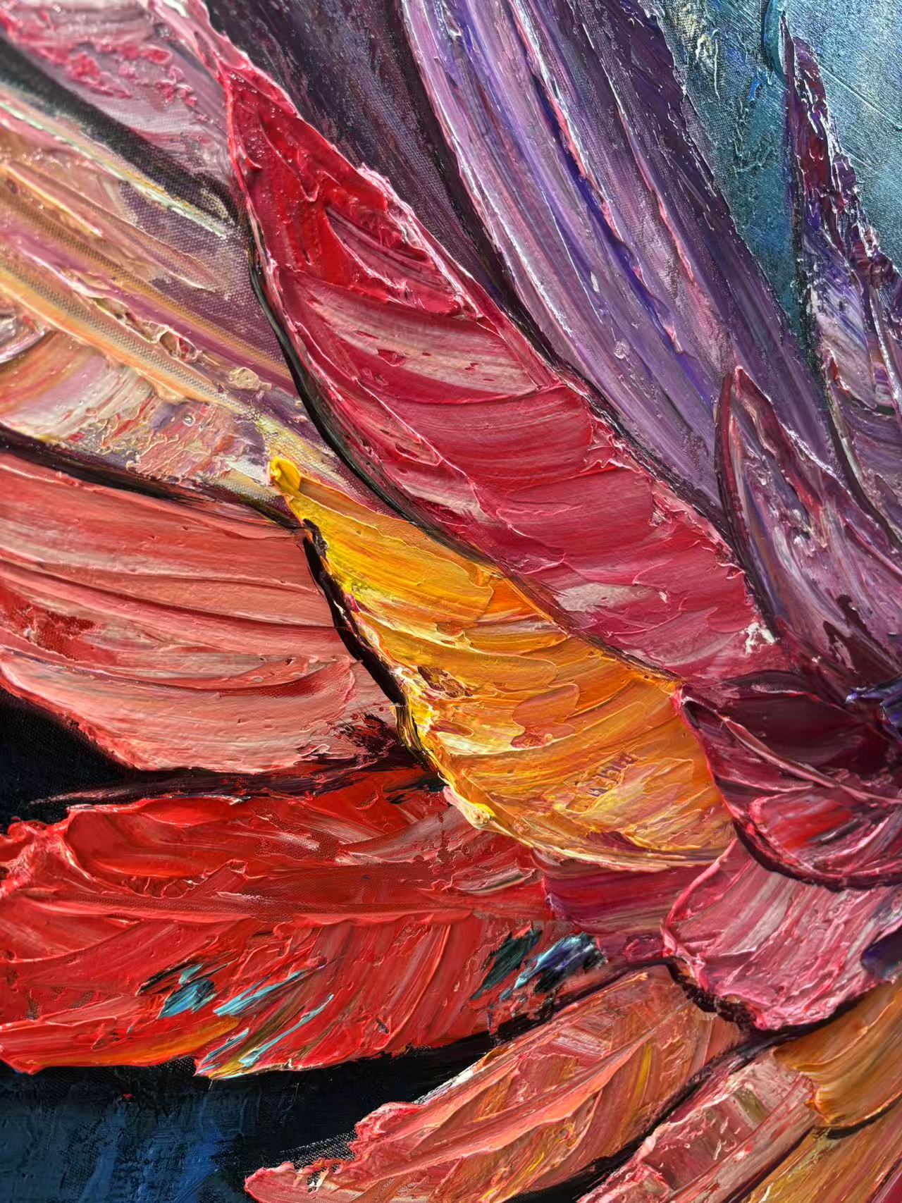 Colorful Angel Wings Painting | Vibrant Abstract Wall Art #AA 181