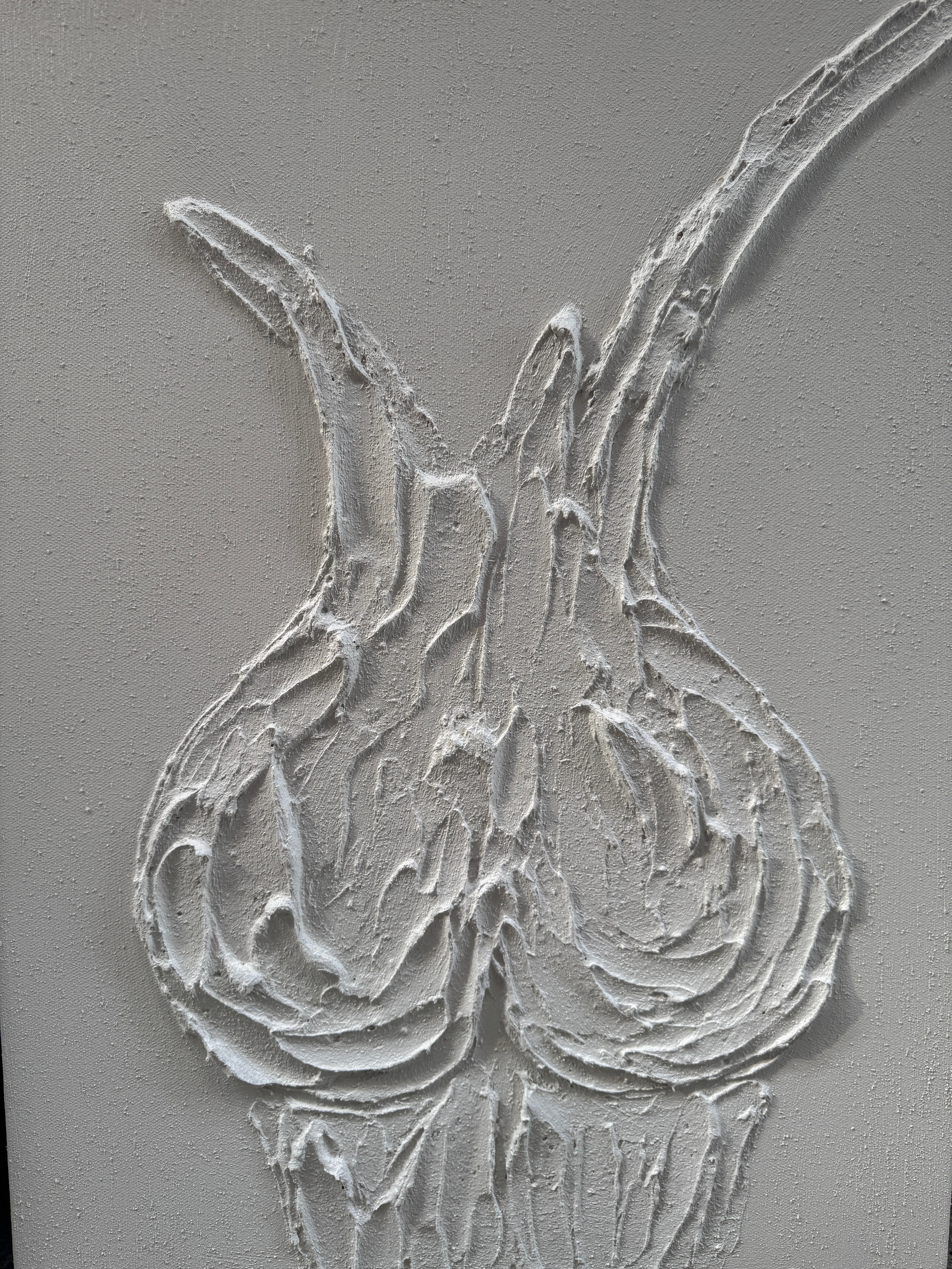 Textured Abstract Female Form Wall Art | 2 Piece Neutral Canvas Set #ZZ 204