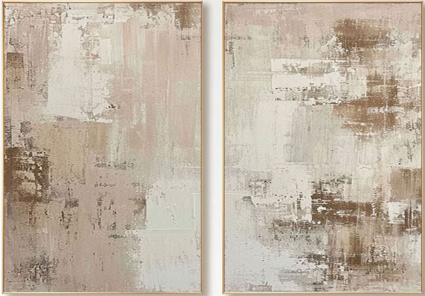 Wabi Sabi Style Abstract Painting Set for Living Room #TC 156
