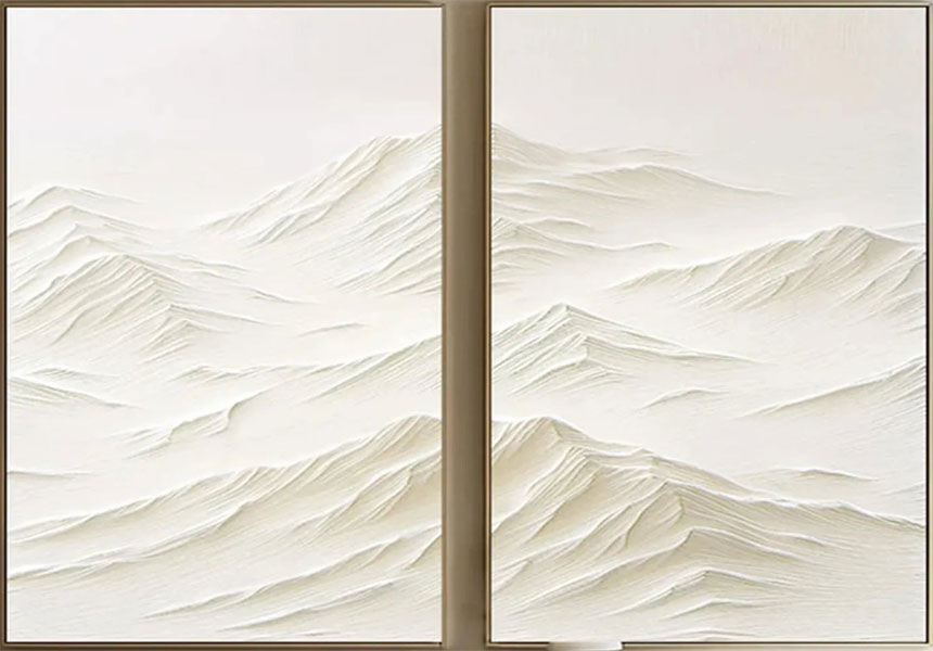 Textured Wall Art | Minimalist & Contemporary Art Decor  Set of 2 #JJ 416
