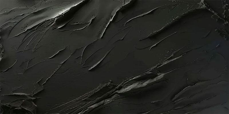Minimalist Black Abstract Oil Painting – Modern Wall Art for Contemporary Interiors #TC 171