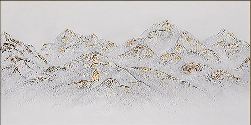 Large 3D Mountain Canvas Art | Textured Nature Painting #JJ 385