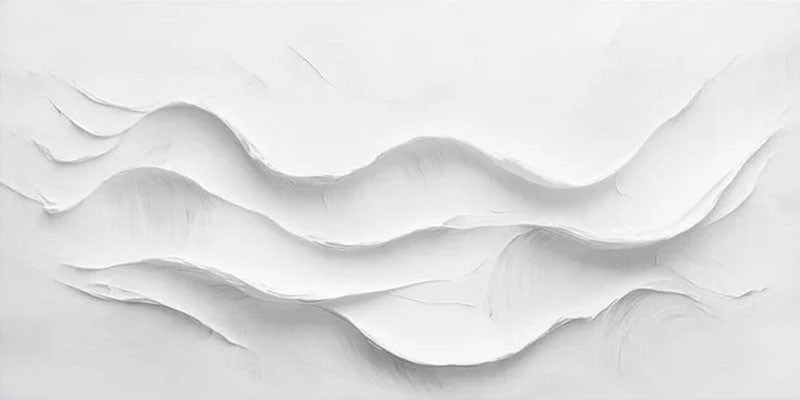 3D White Texture Wall Art - Modern Home Decoration #TB 011