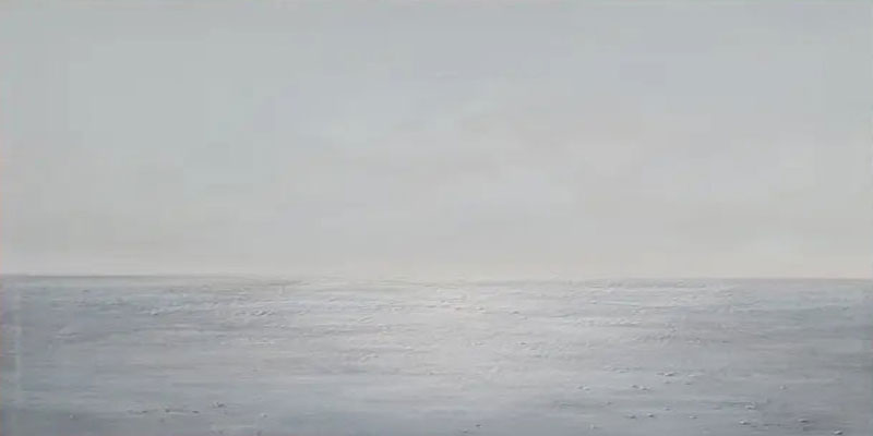 Handmade Serene Beige Landscape Abstract  Wall Art #JJ 261