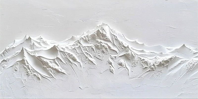 3D Mountain Wall Art | Handmade Canvas for Interior Design #JJ 402