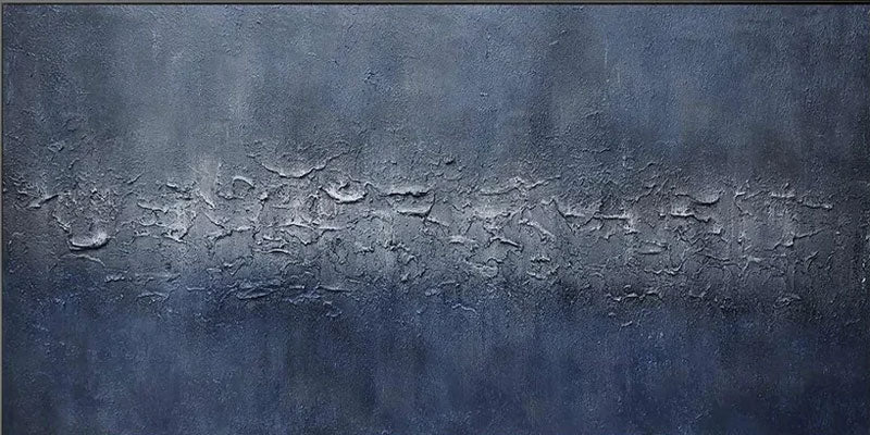 large Textured Blue Grey Abstract  Painting - Modern Wall Art  #TC 045