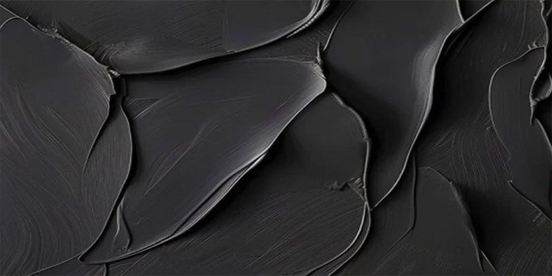 Minimalist Black Textured Oil Painting | "Eternal Embrace"#TC 170