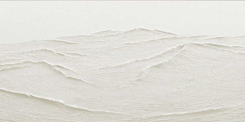 Hand-Crafted Plaster Wall Art - White Textured Minimalist Painting #JJ 363