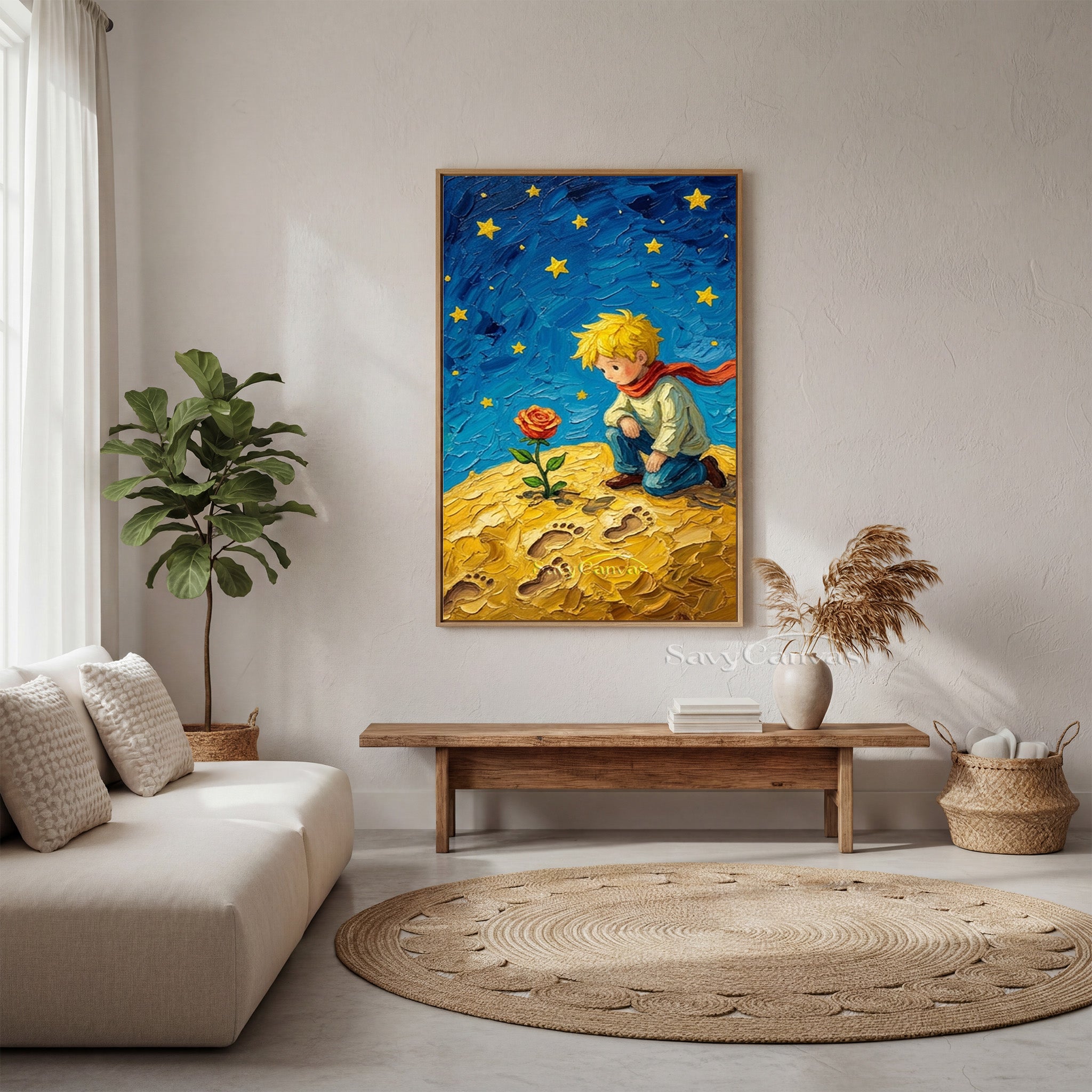 Little Prince Impasto Art | Starry Sky Impressionist Painting #SS 172