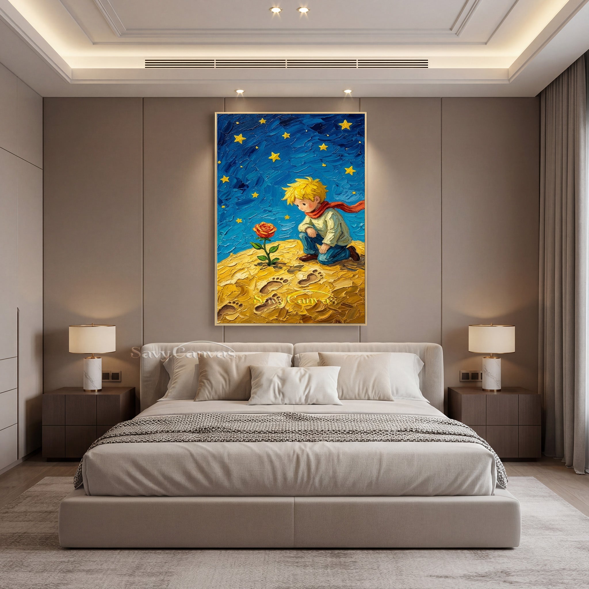 Little Prince Impasto Art | Starry Sky Impressionist Painting #SS 172