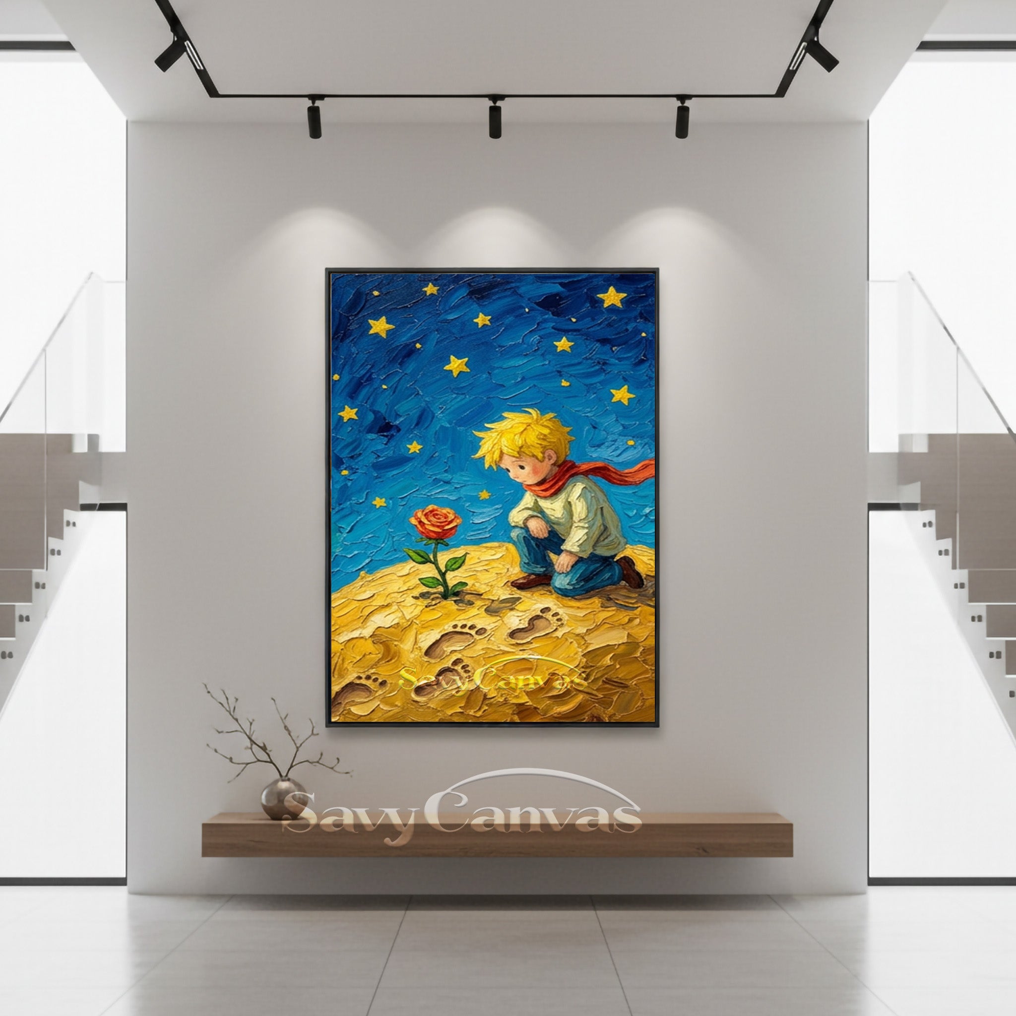 Little Prince Impasto Art | Starry Sky Impressionist Painting #SS 172