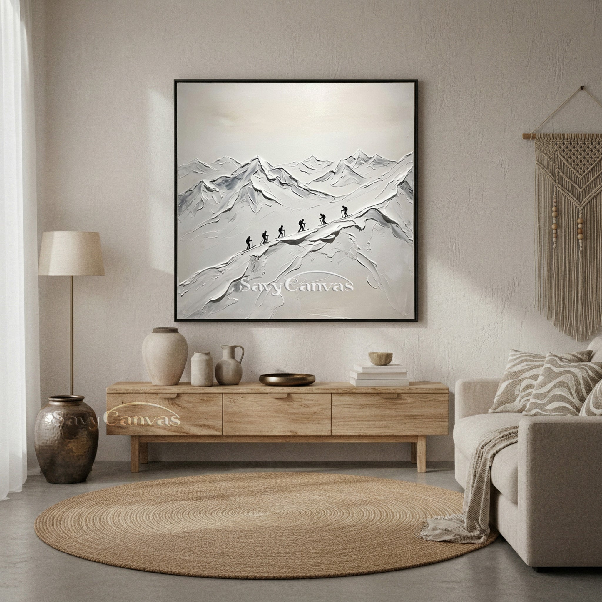 Modern Mountain Painting | Textured Framed Wall Art #AA 517