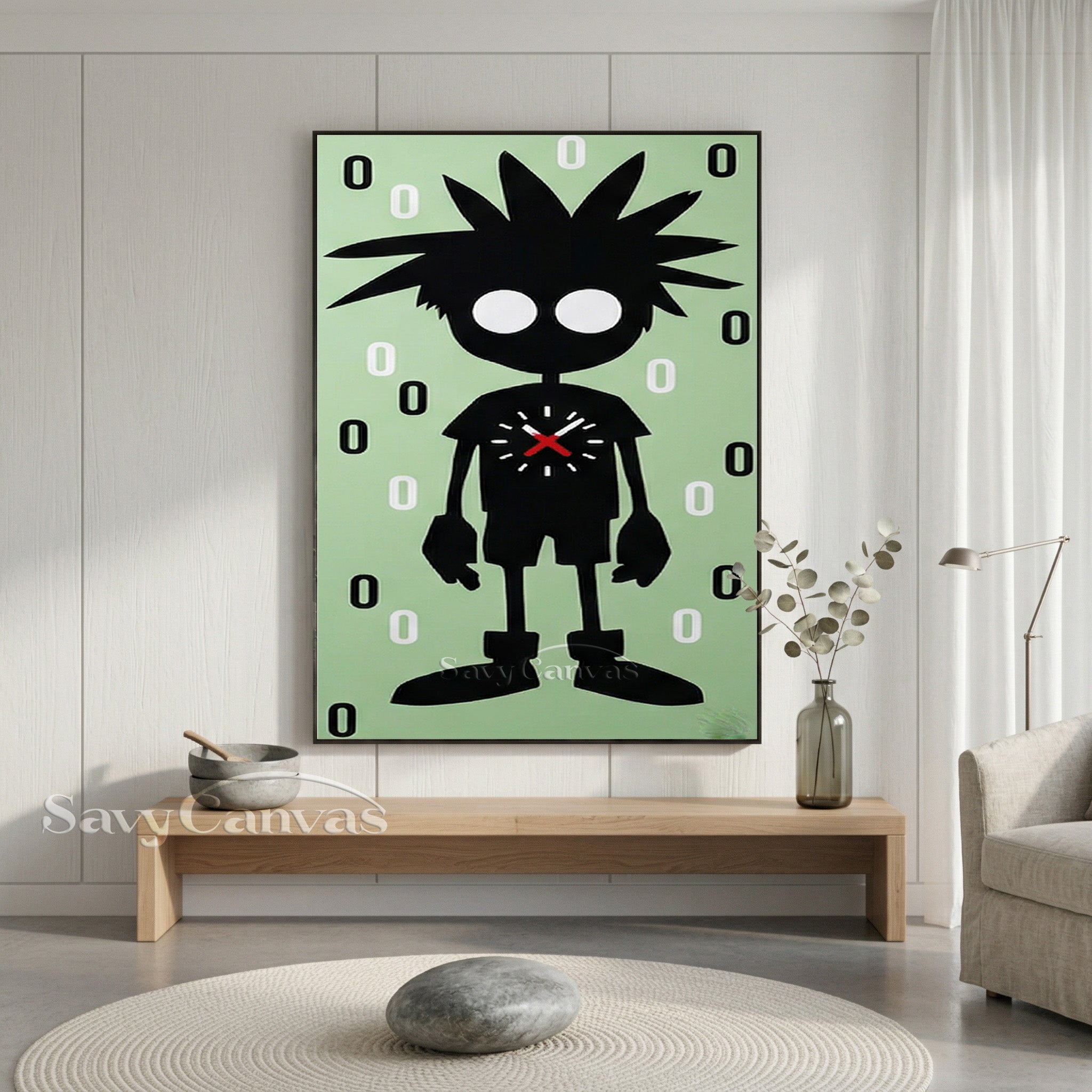 Modern Pop Art Shadow Boy Hand-Painted Oil Painting #SS 097