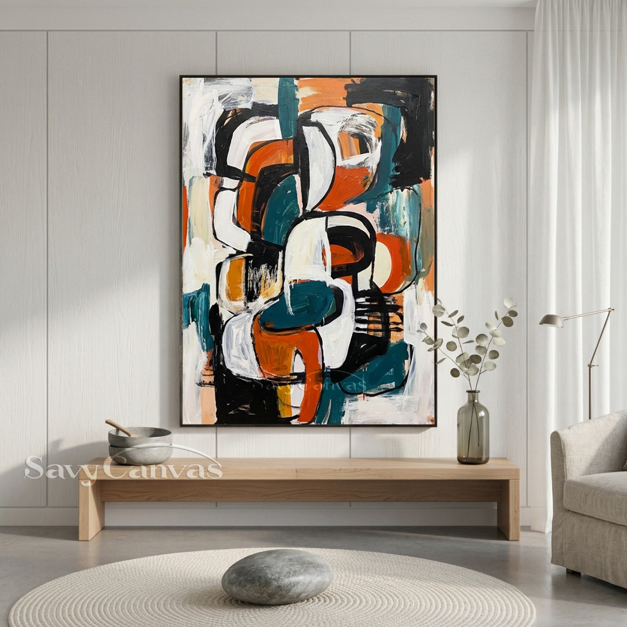 Abstract Expressionist Painting | Mid-Century Modern Art #AA 488