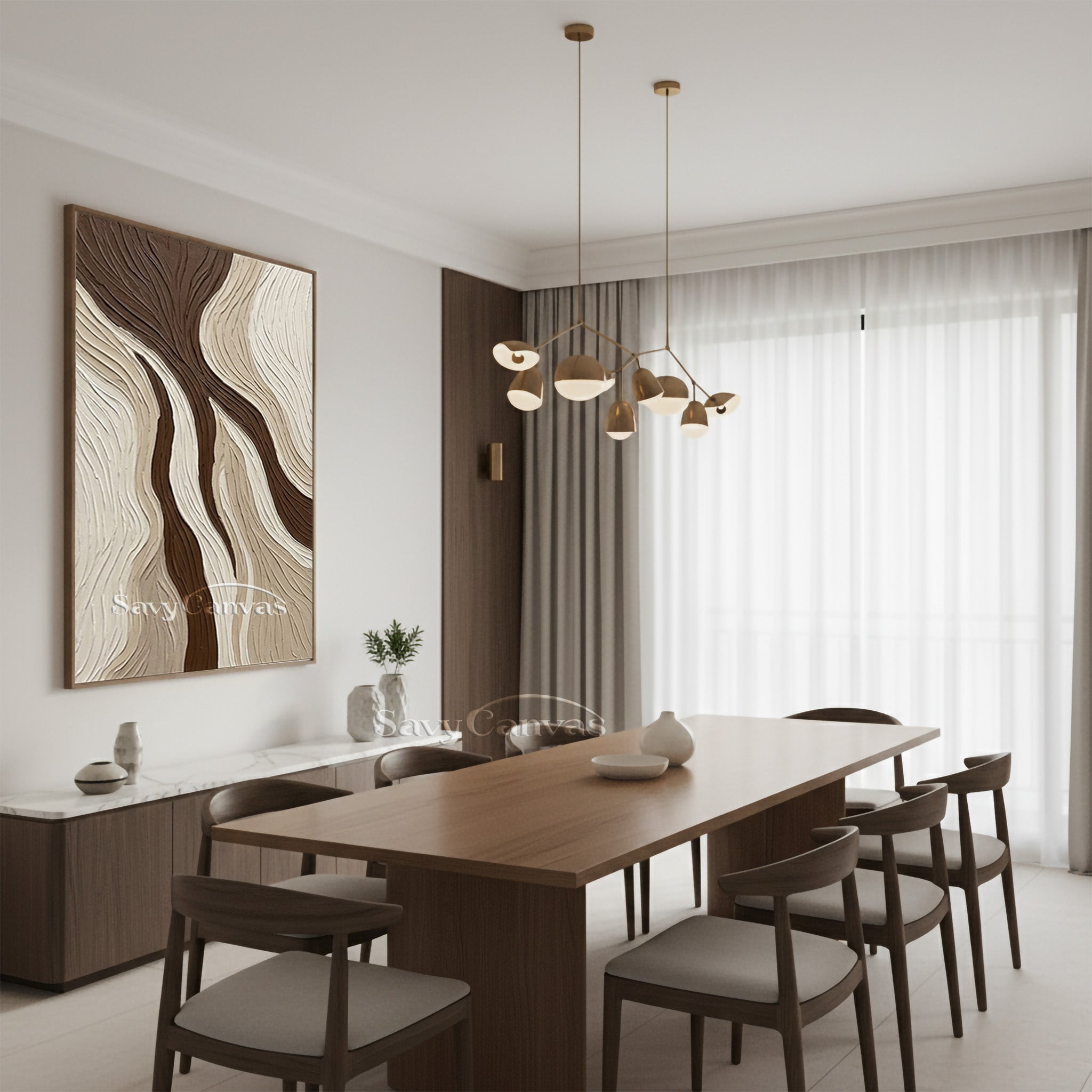 Organic Flow 3D Textured Abstract Wall Art #SS 135