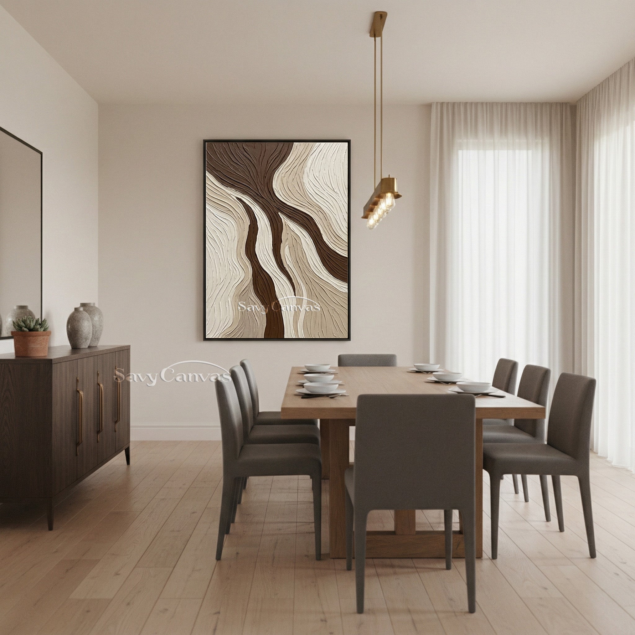 Organic Flow 3D Textured Abstract Wall Art #SS 135