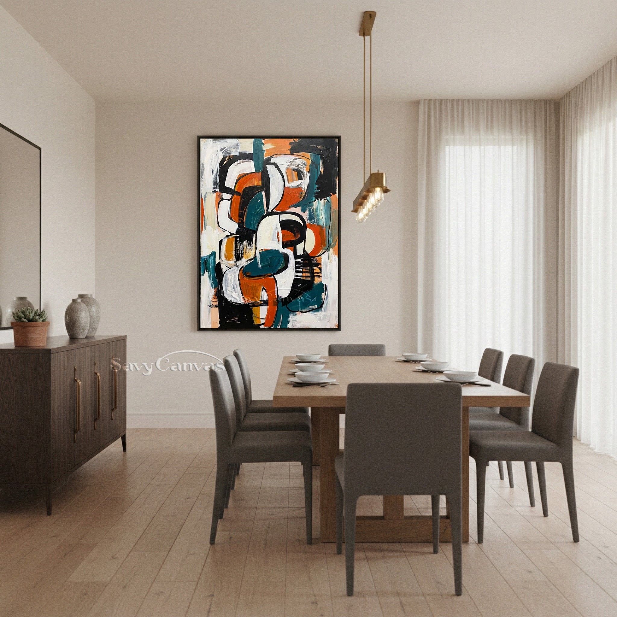 Abstract Expressionist Painting | Mid-Century Modern Art #AA 488