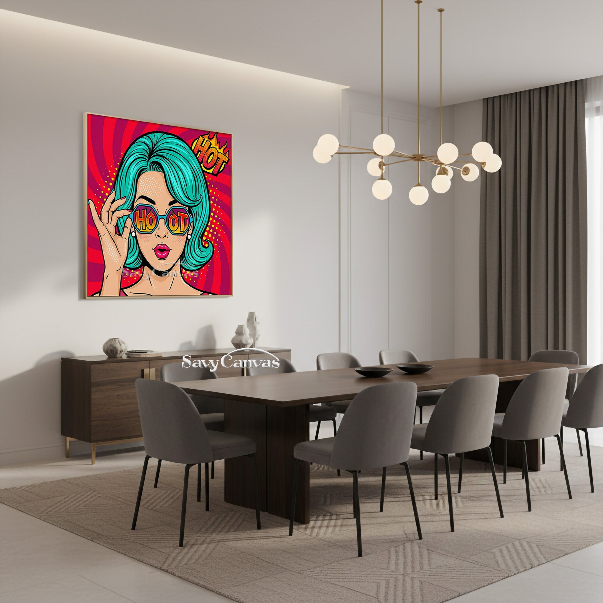 Handmade Pop Art Canvas - Retro Fashion Girl Wall Decor #SS 049