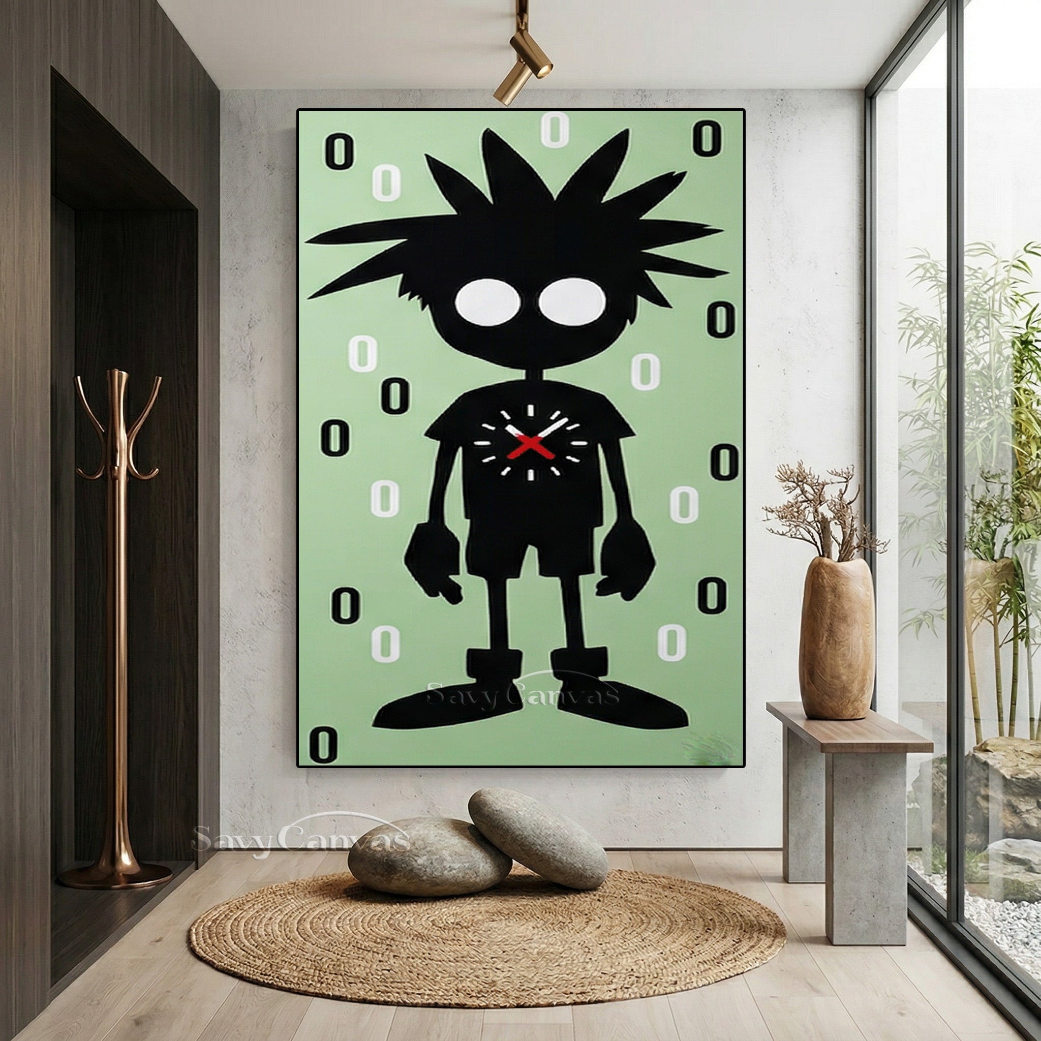 Modern Pop Art Shadow Boy Hand-Painted Oil Painting #SS 097