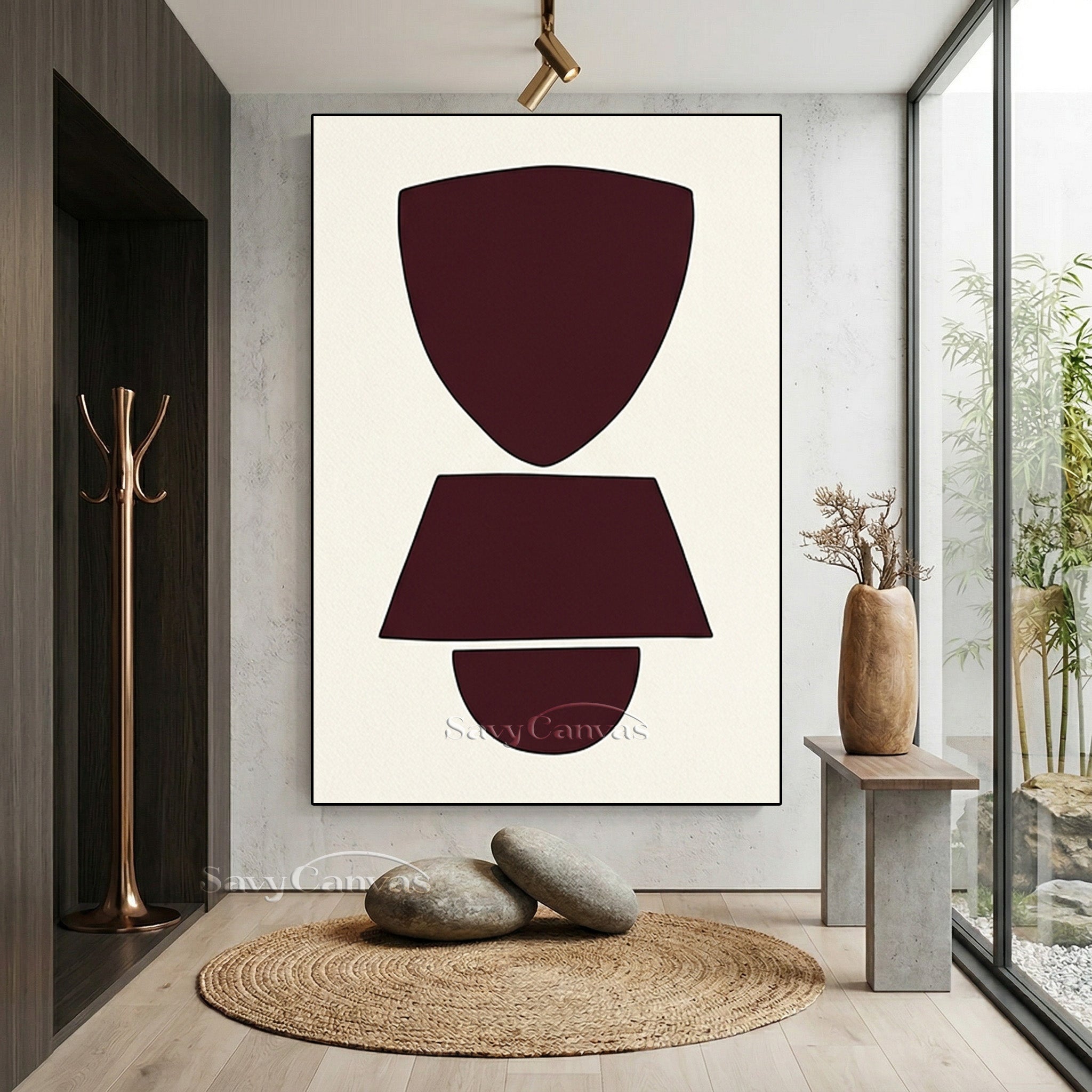 Modern Geometric Painting | Framed Minimalist Wall Art #AA 500
