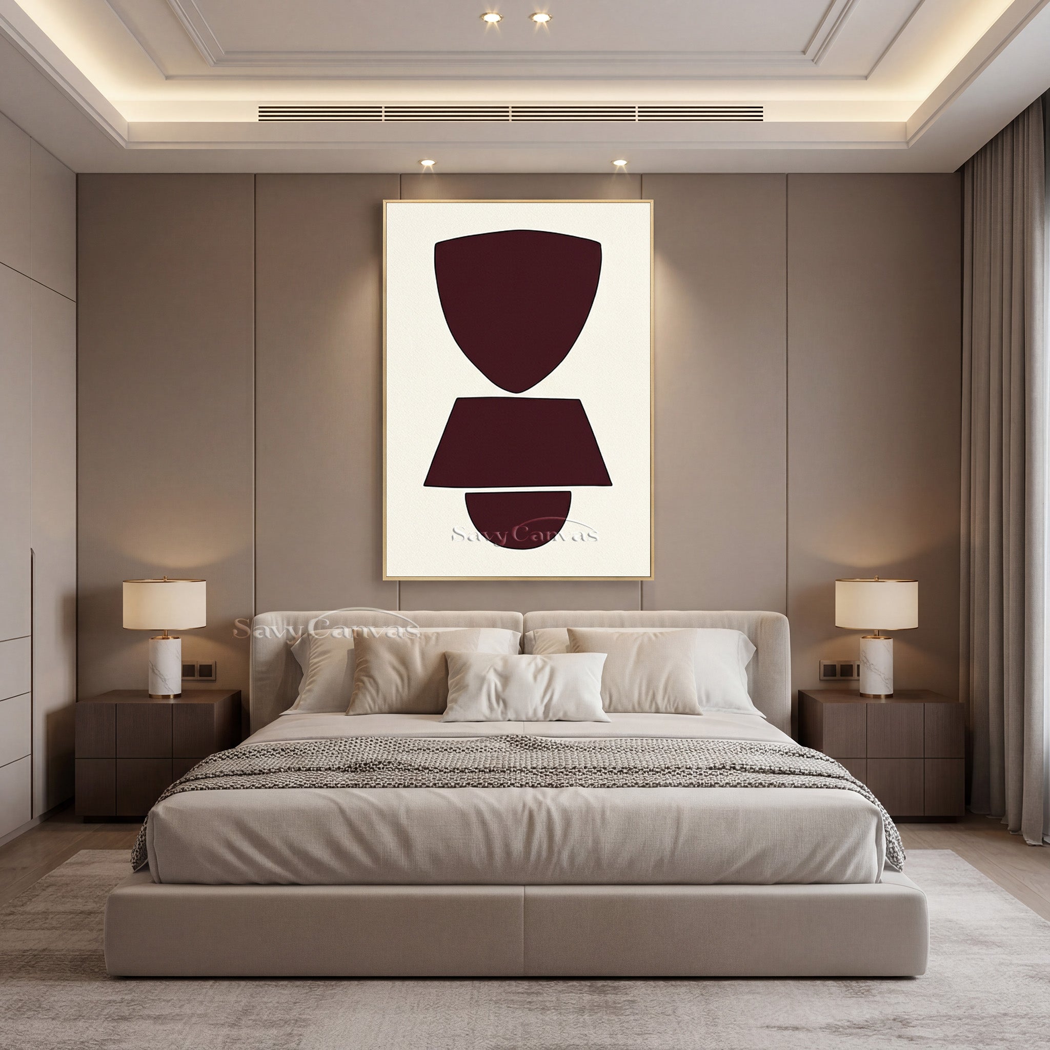 Modern Geometric Painting | Framed Minimalist Wall Art #AA 500