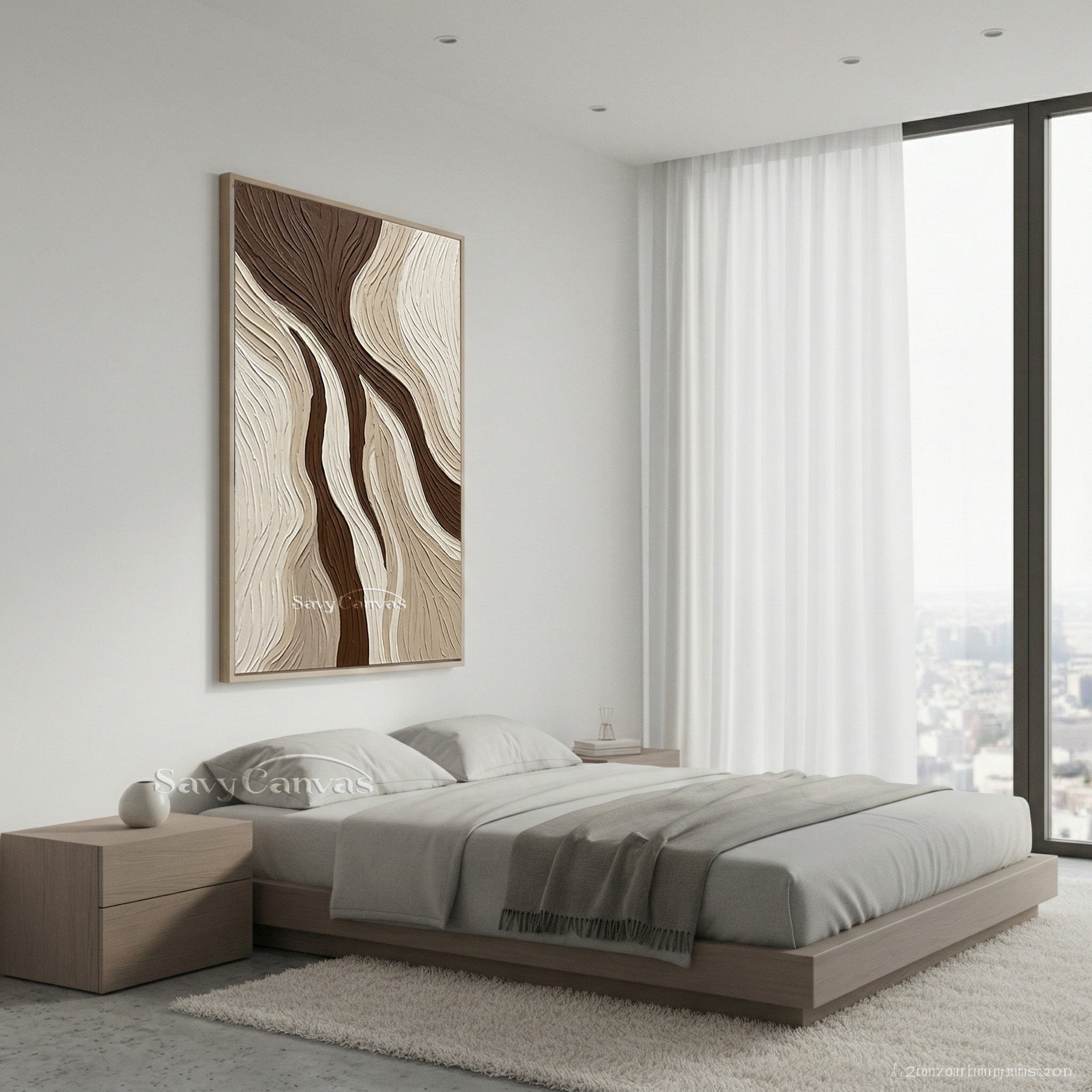 Organic Flow 3D Textured Abstract Wall Art #SS 135