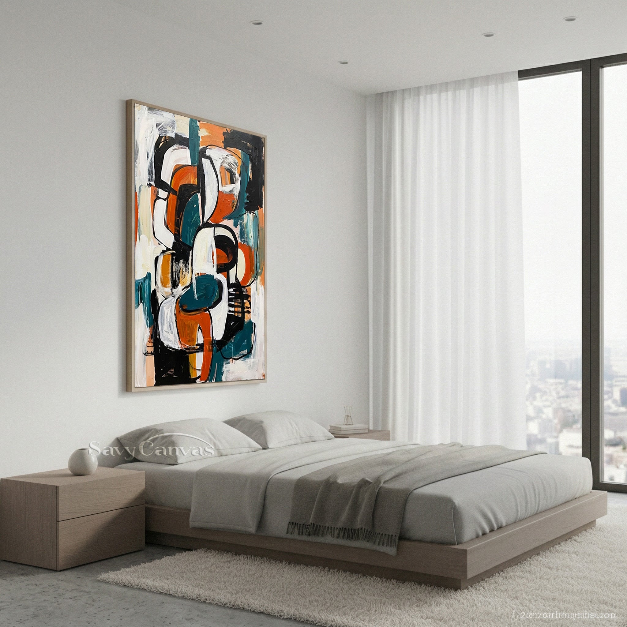 Abstract Expressionist Painting | Mid-Century Modern Art #AA 488