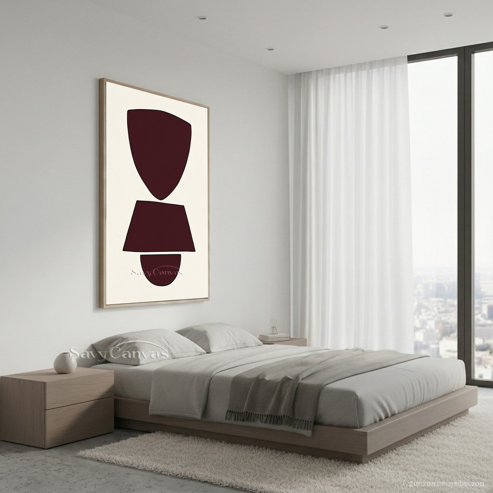 Modern Geometric Painting | Framed Minimalist Wall Art #AA 500
