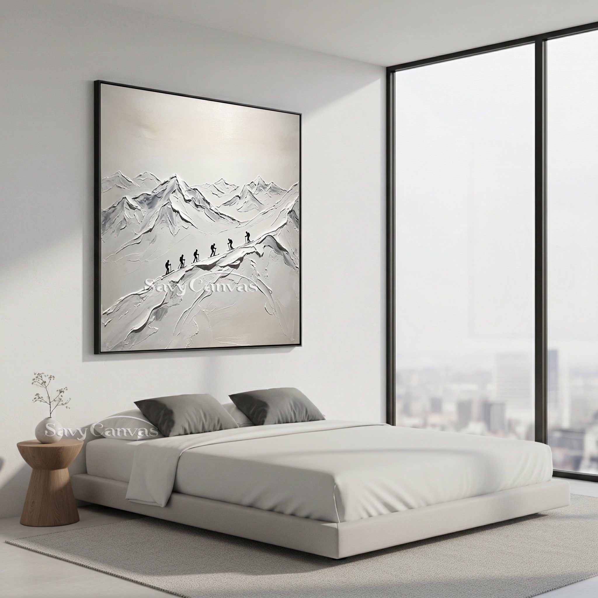 Modern Mountain Painting | Textured Framed Wall Art #AA 517