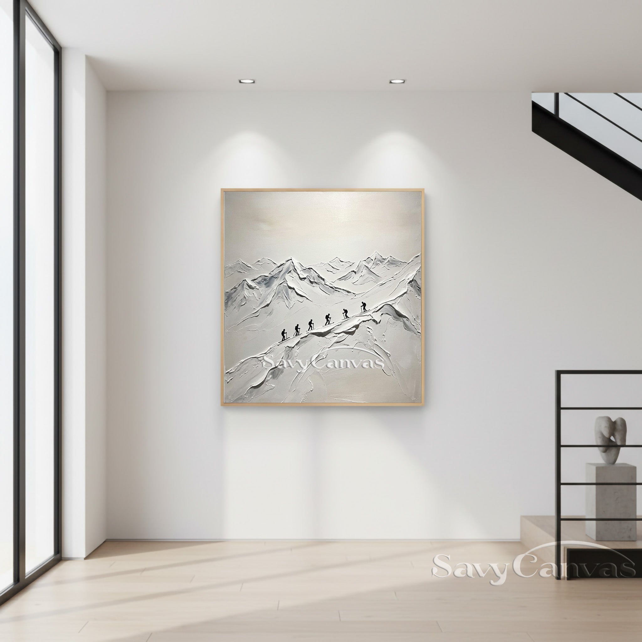 Modern Mountain Painting | Textured Framed Wall Art #AA 517