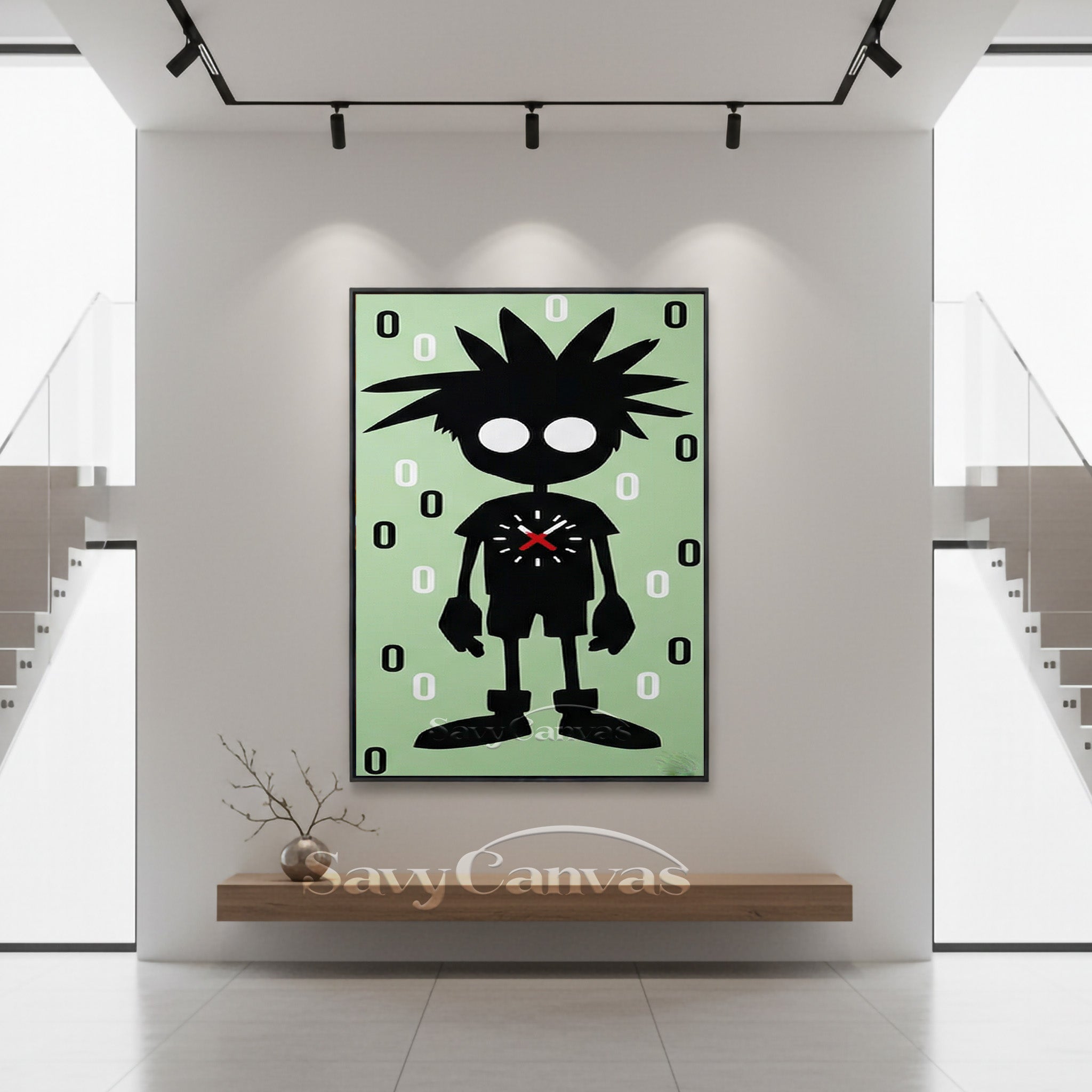 Modern Pop Art Shadow Boy Hand-Painted Oil Painting #SS 097