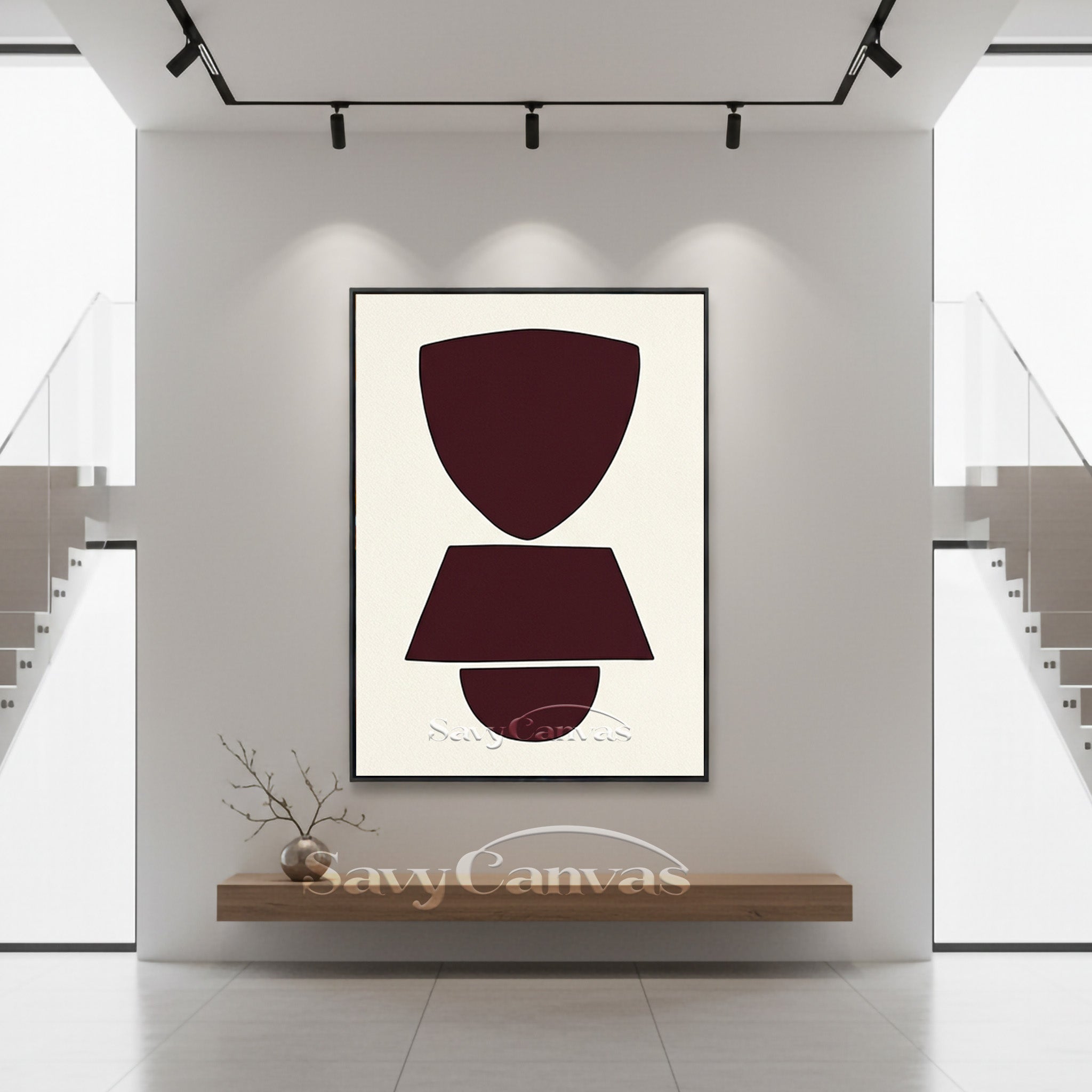 Modern Geometric Painting | Framed Minimalist Wall Art #AA 500
