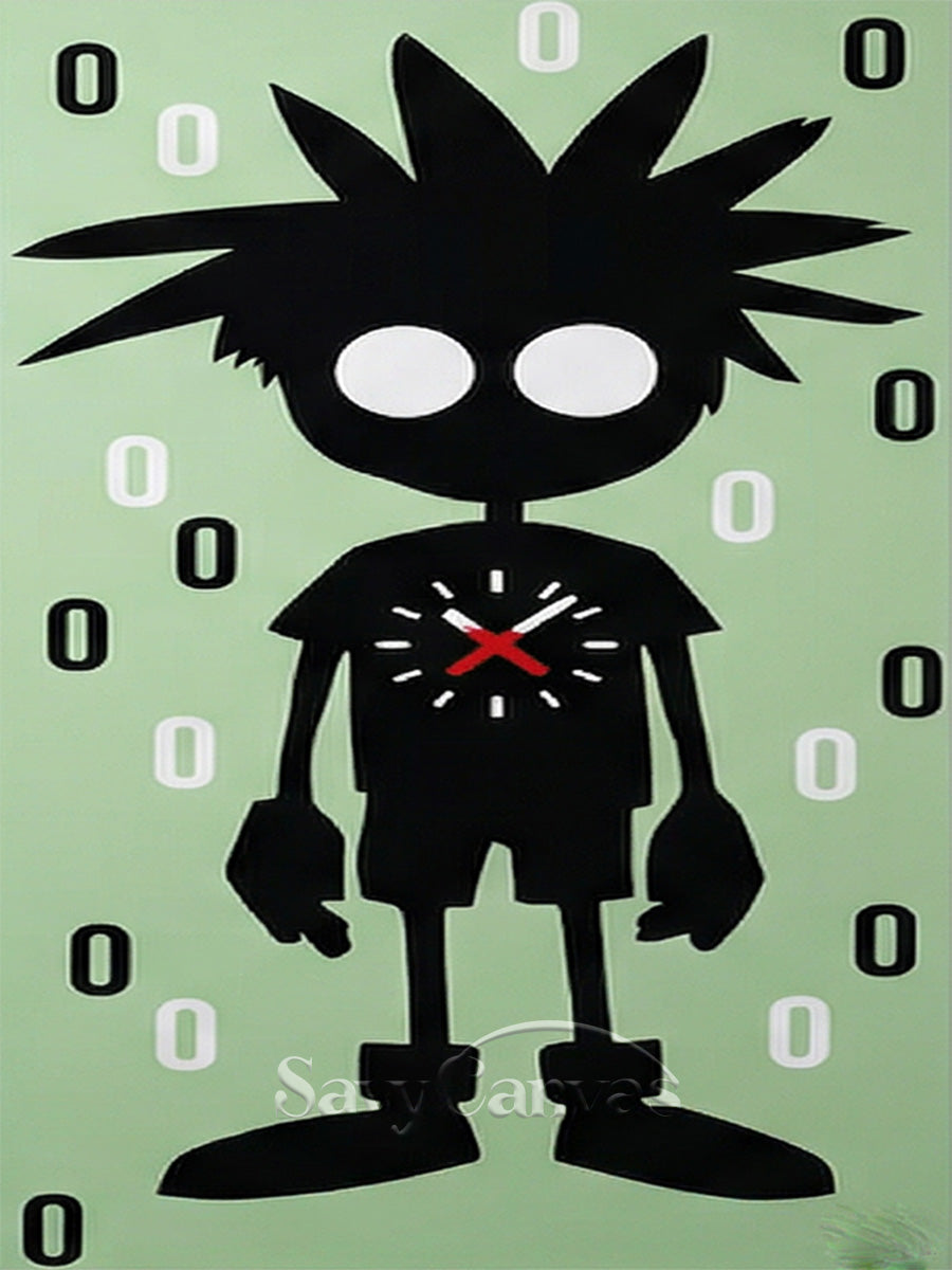 Modern Pop Art Shadow Boy Hand-Painted Oil Painting #SS 097