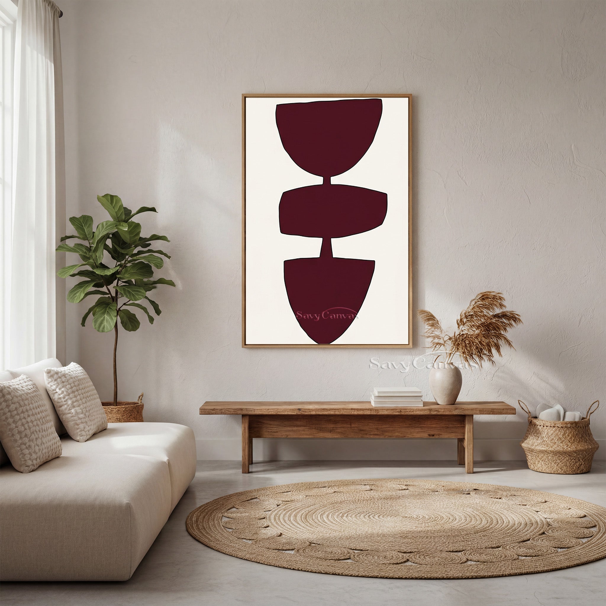 Japandi Style Geometric Art | Minimalist Wabi-Sabi Decor #AA 502