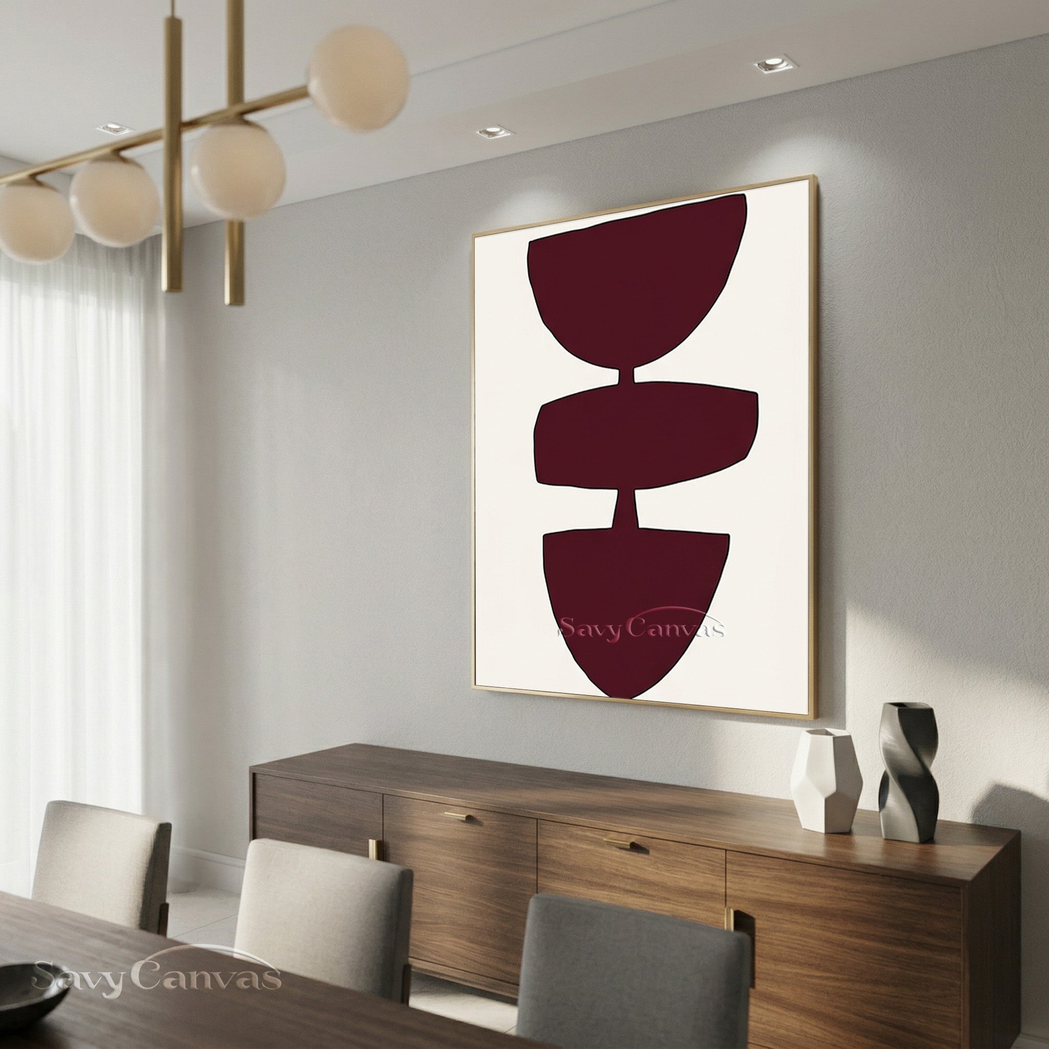 Japandi Style Geometric Art | Minimalist Wabi-Sabi Decor #AA 502