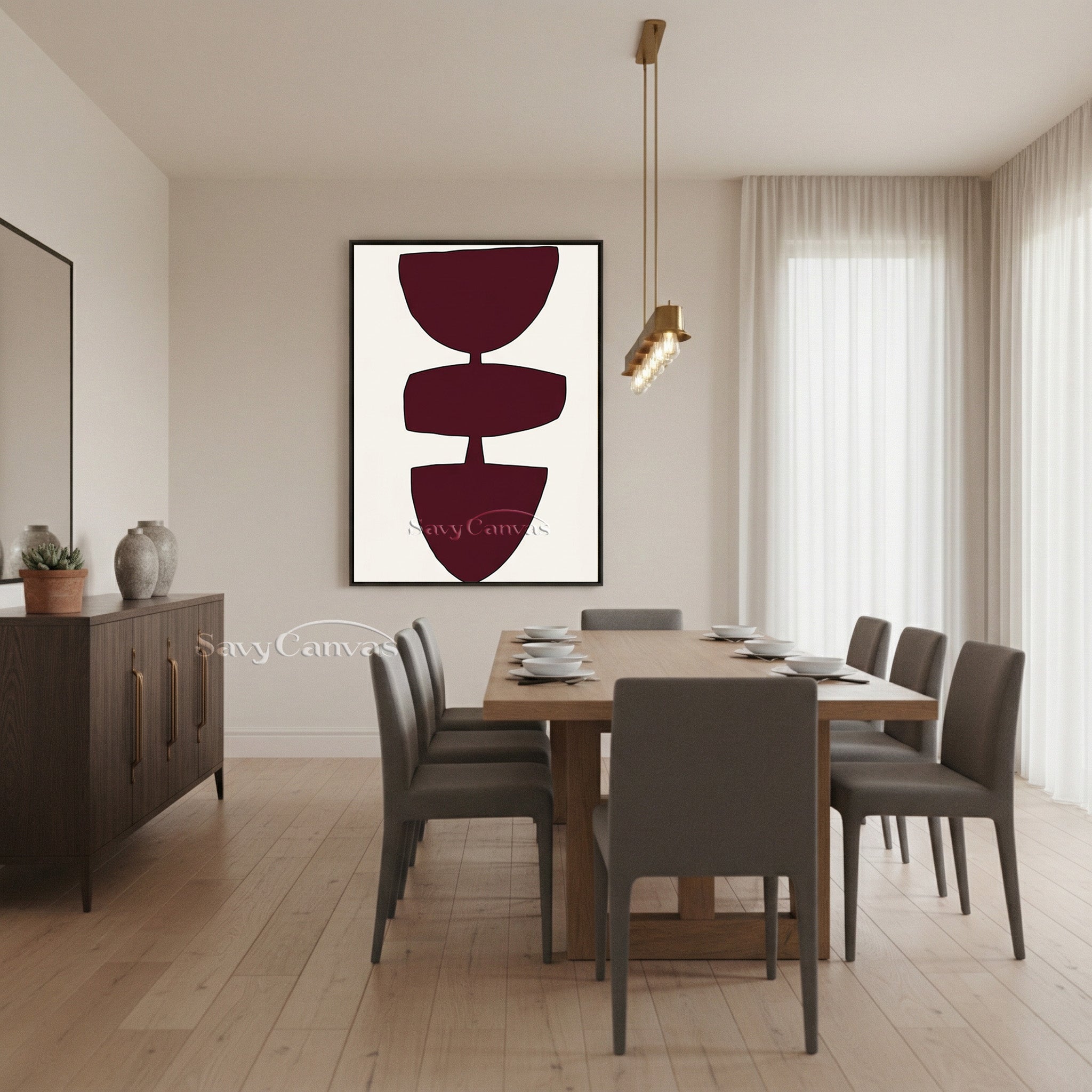 Japandi Style Geometric Art | Minimalist Wabi-Sabi Decor #AA 502