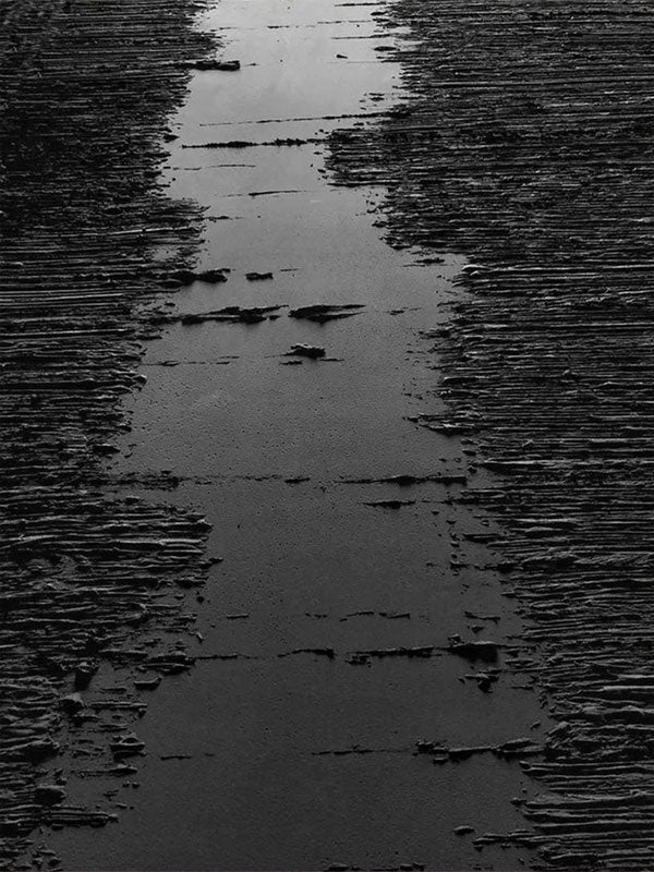 Modern Black Textured Abstract Painting | "Midnight Path" for Wall Decor #TC 169