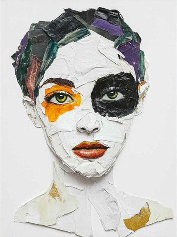 Vivid Color Abstract Portrait Painting, Modern Art Wall Art #TB 041