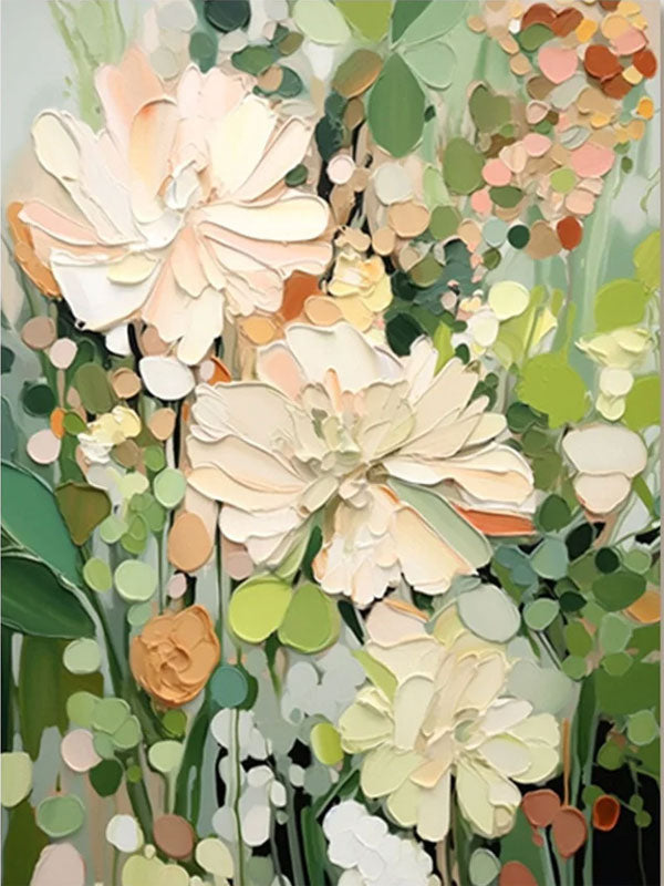 "Blooming Serenade" - Colorful Impasto Flower Painting | Canvas Art  #TC 168