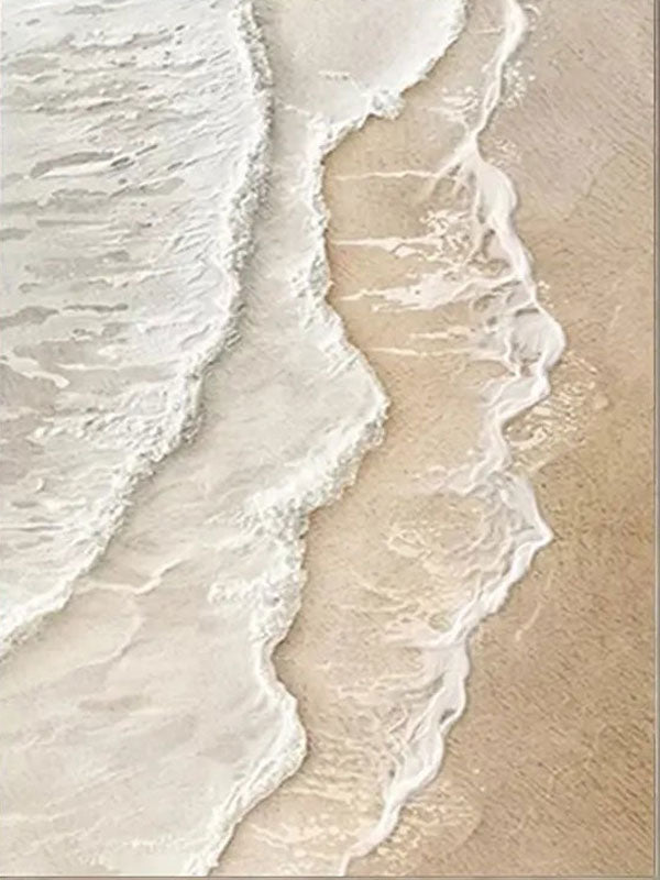 Calm Coastal Sand Textured Abstract -  Minimalist Oil Painting # JJ 134