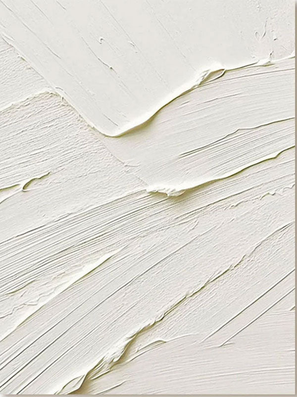 Minimalist White Texture Wall Art – Modern Abstract Canvas #TC 179