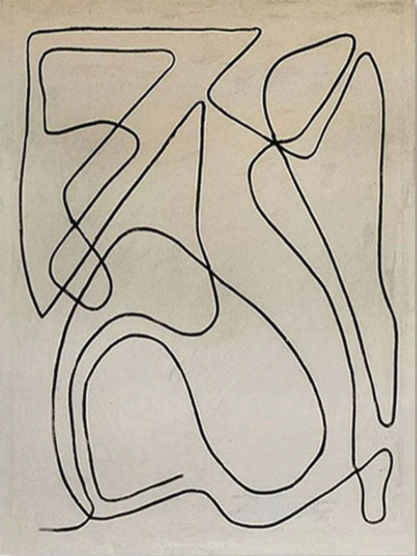 Minimalist Abstract Line Art Oil Painting | "Unbroken"  #TC 167