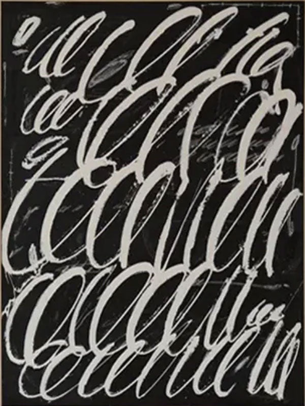 Black and White Abstract Calligraphy - Modern Art Decor #TB 057