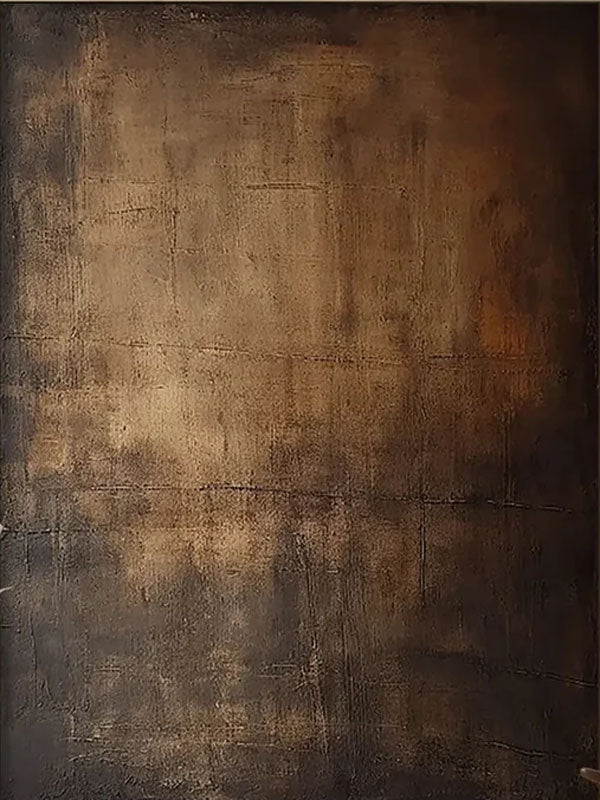 Moody Abstract Canvas Art | Large Dark Textured Brown Painting #JJ 076