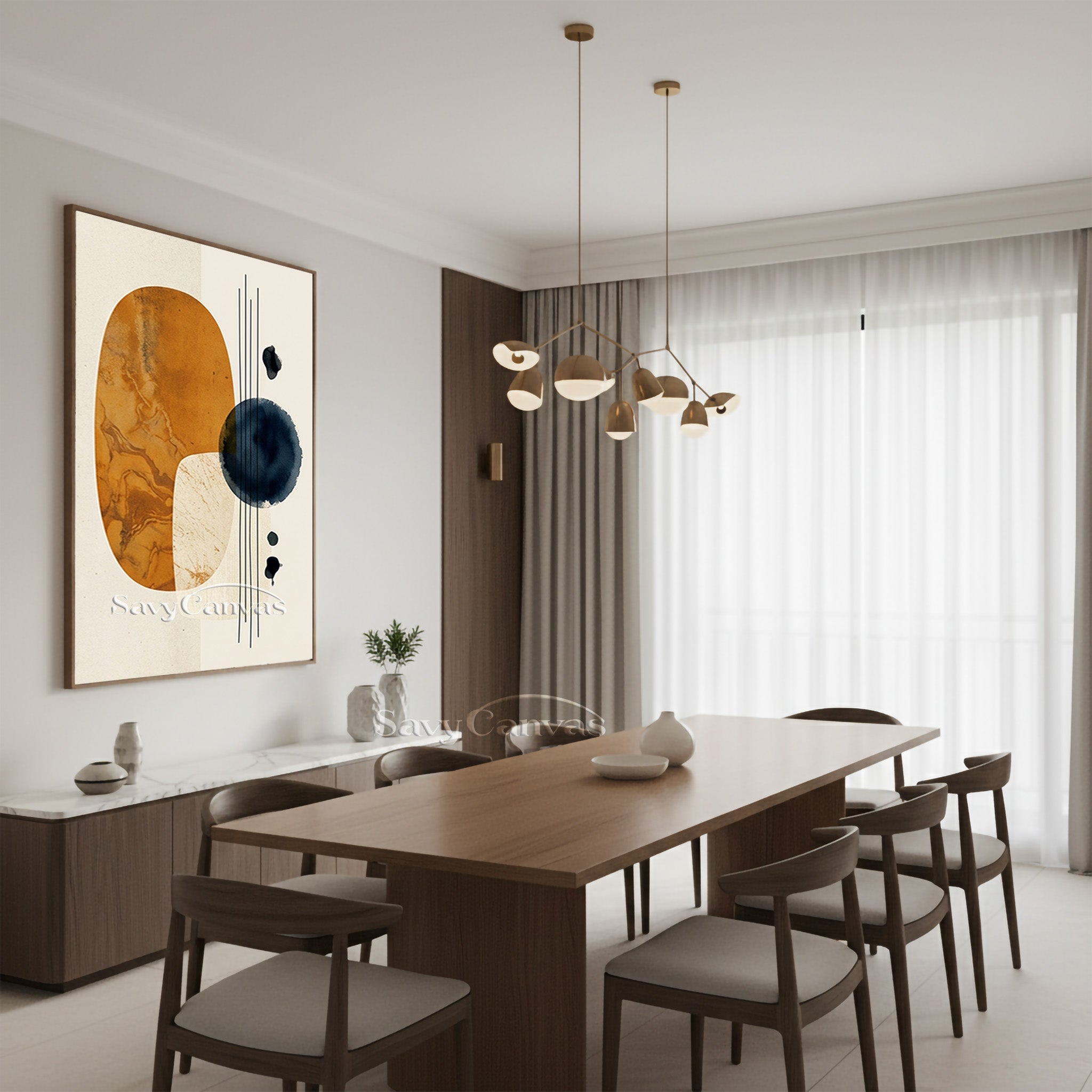 Modern Earth Tone Abstract Canvas Wall Art | Handmade Oil Painting #SS 191