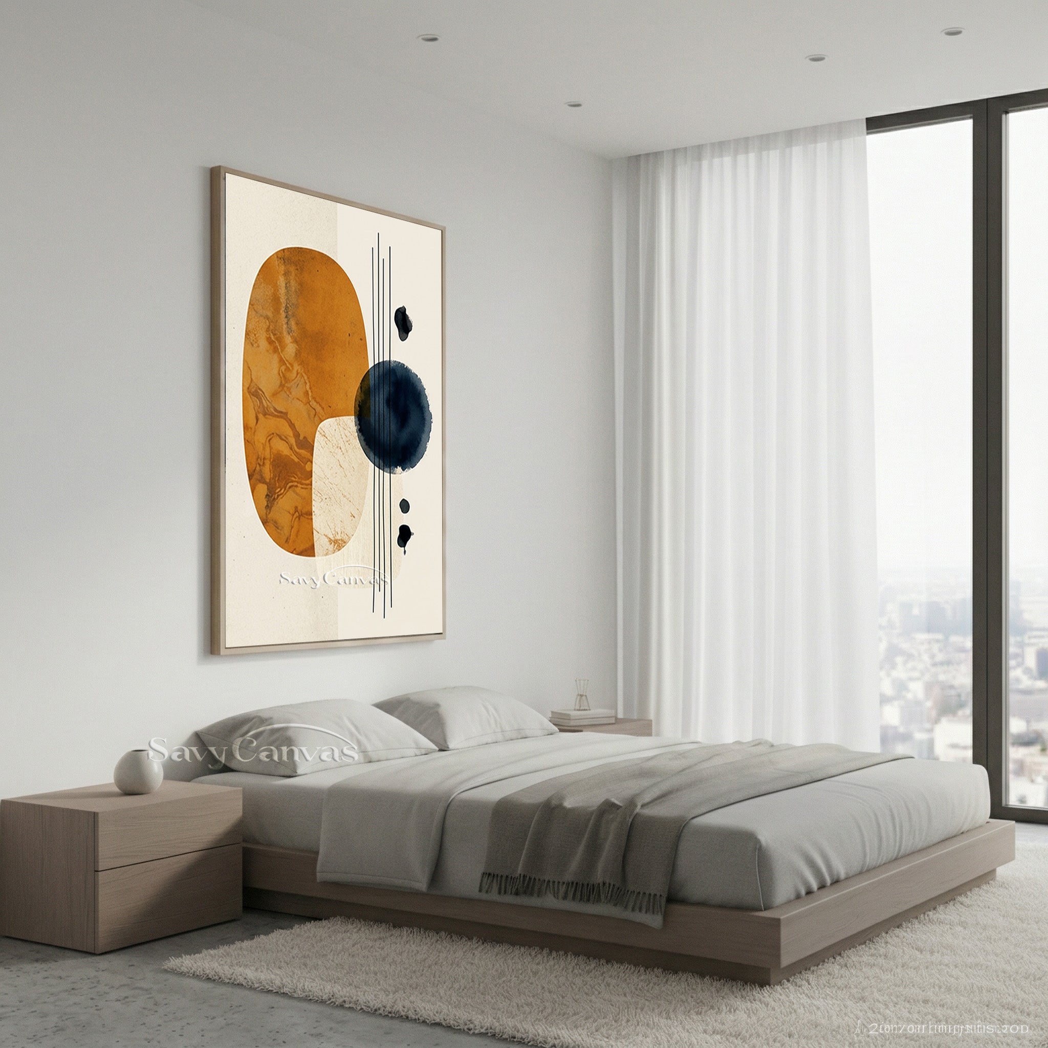 Modern Earth Tone Abstract Canvas Wall Art | Handmade Oil Painting #SS 191