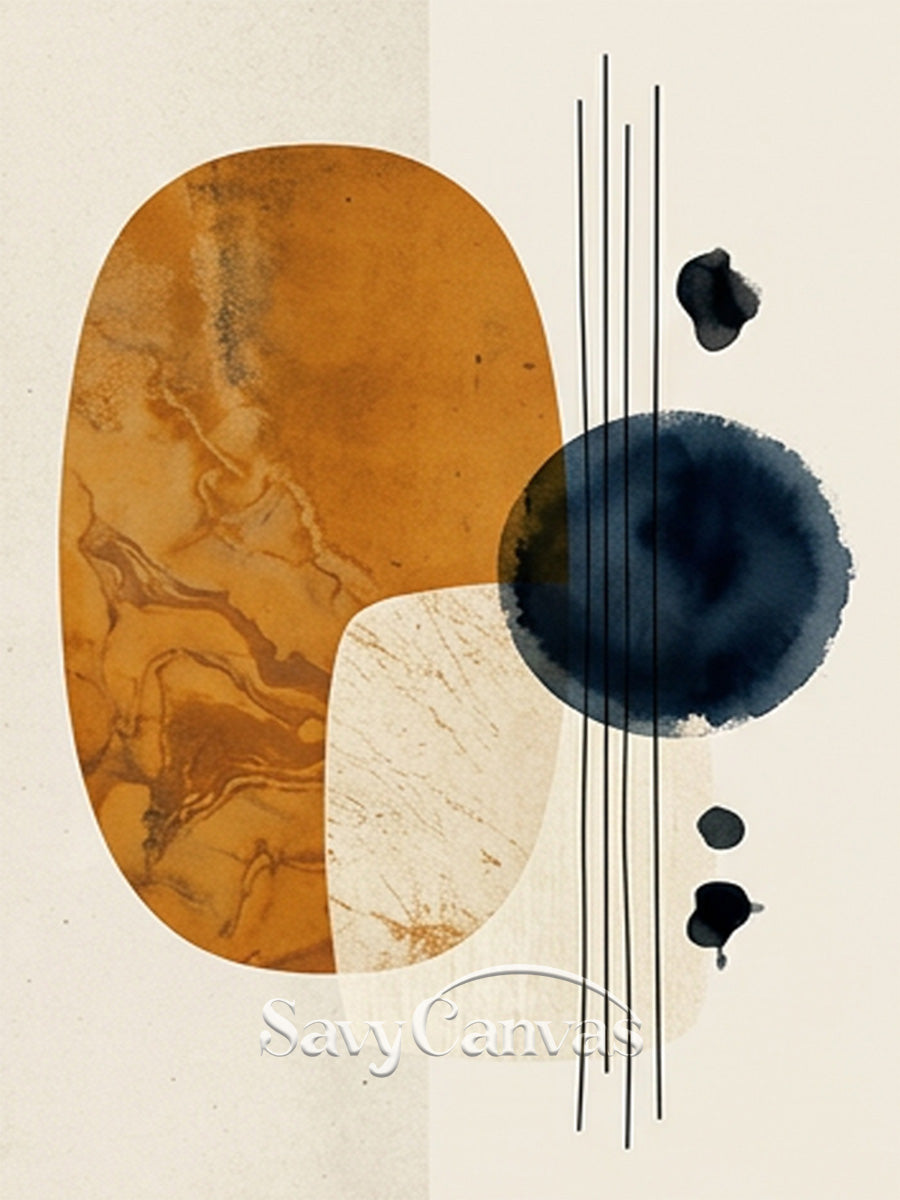 Modern Earth Tone Abstract Canvas Wall Art | Handmade Oil Painting #SS 191