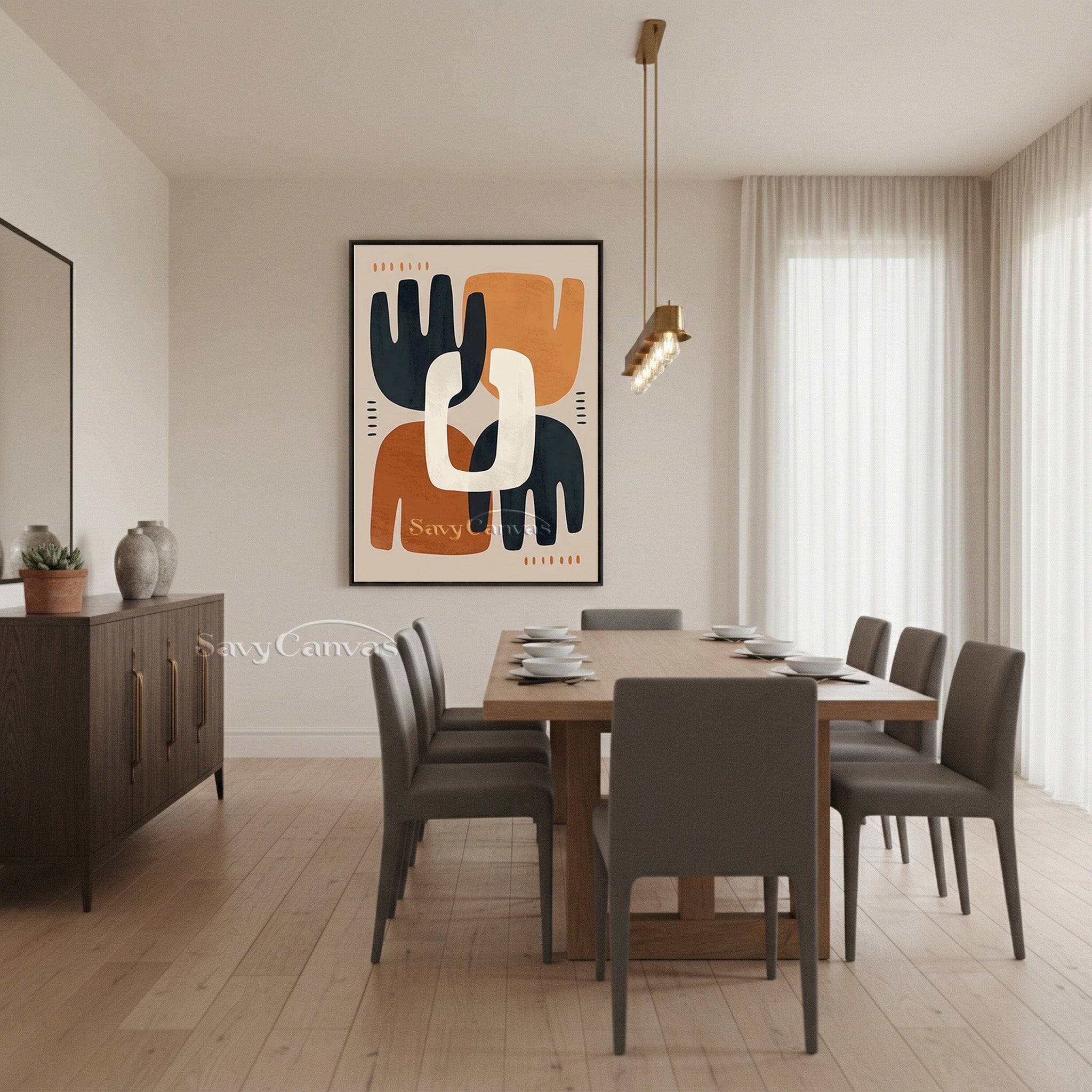 Original Abstract Geometric Wall Art for Living Room #SS 197