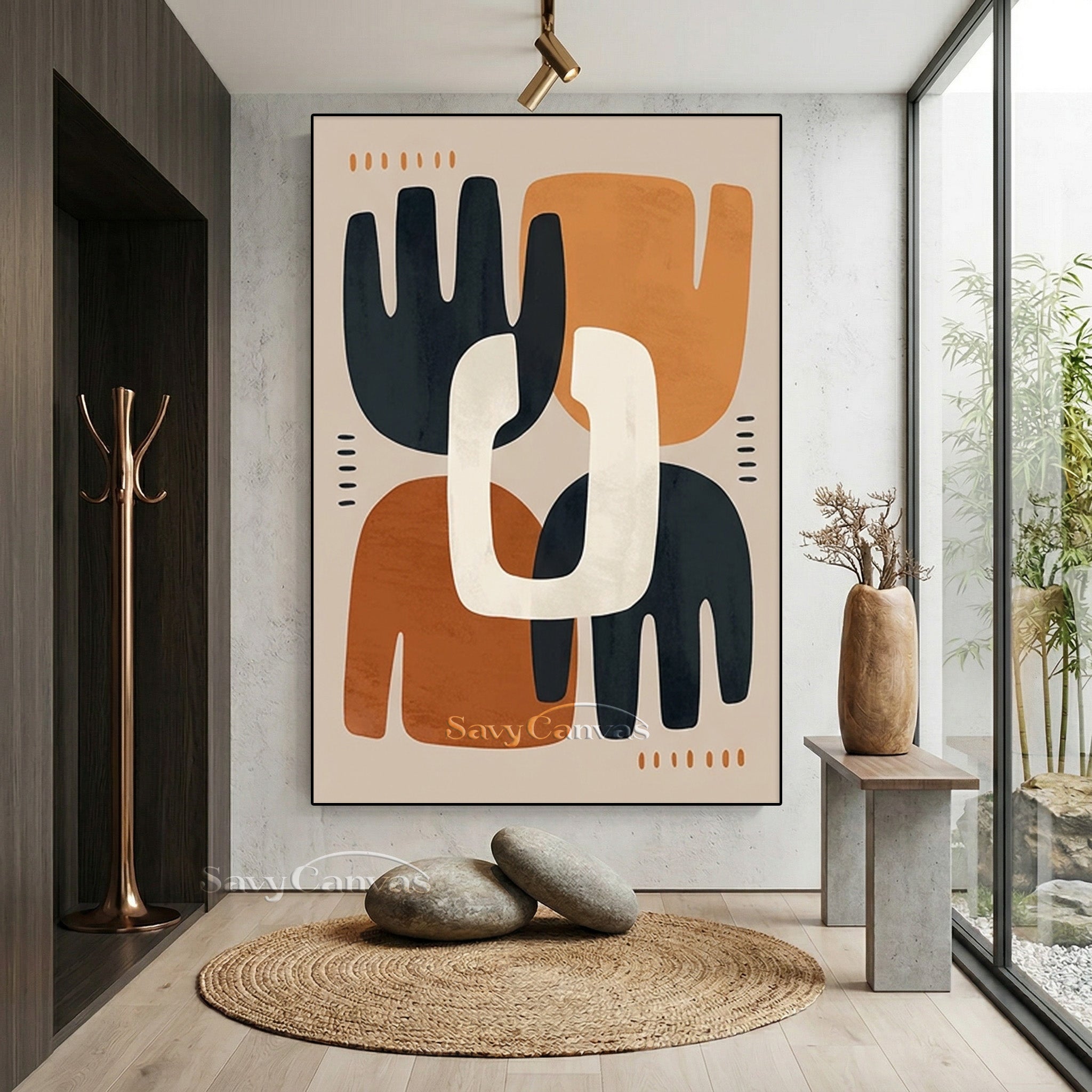 Original Abstract Geometric Wall Art for Living Room #SS 197