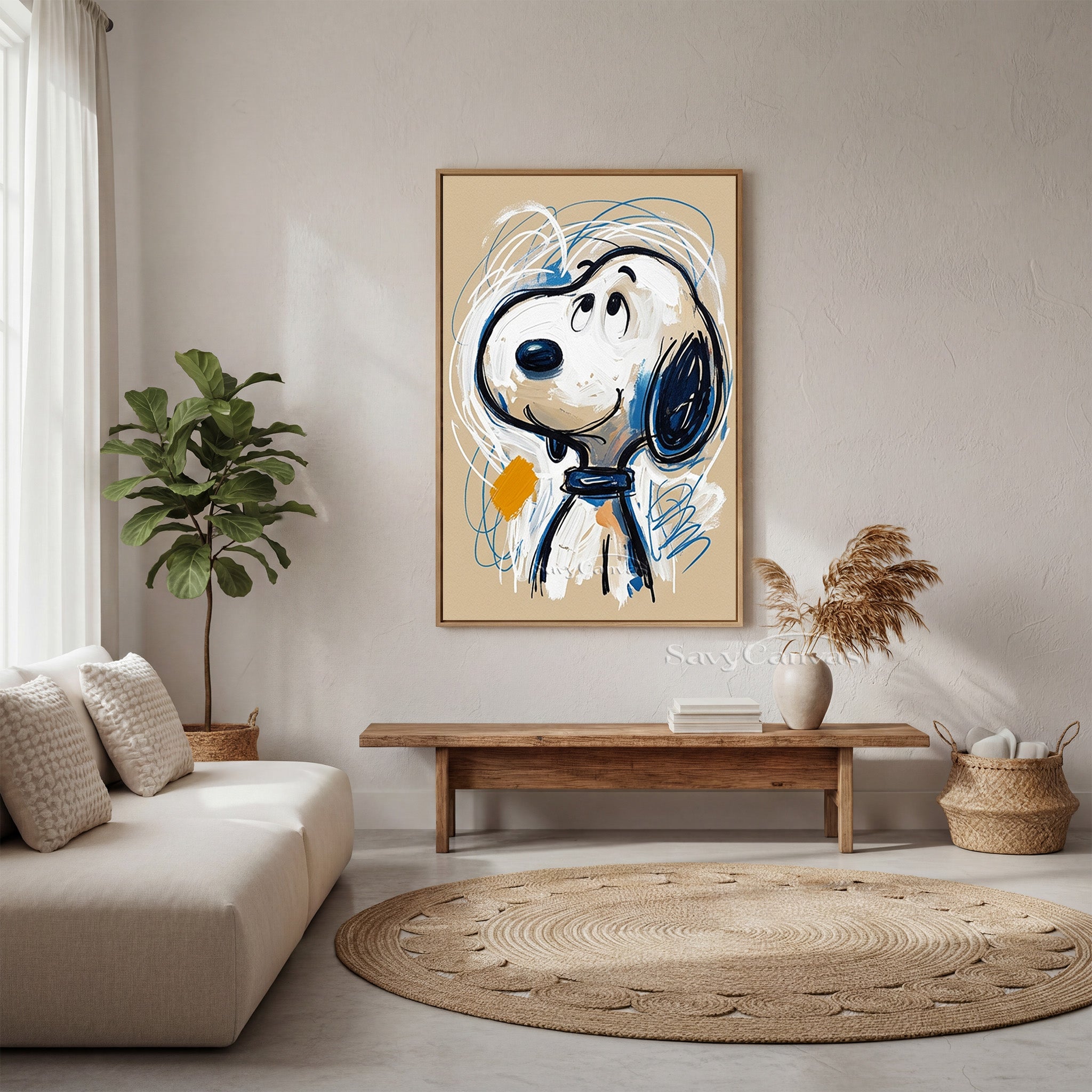 Modern Pop Art Dog Canvas Print | Street Art Style Wall Decor #AA 525